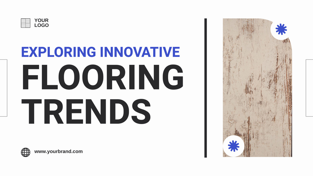Ontwerpsjabloon van Presentation Wide van Flooring Innovative Trends Exploring Ad