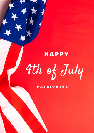 USA Independence Day Celebration Announcement for Patriots Postcard A6 Vertical – шаблон для дизайна