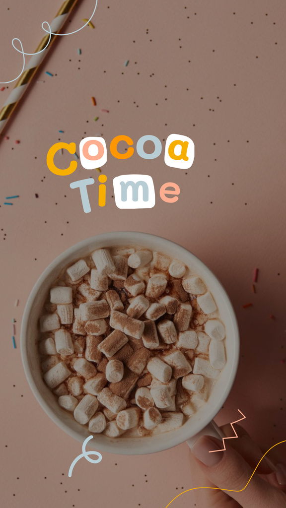Ontwerpsjabloon van Instagram Story van Man holding Cup of Cocoa
