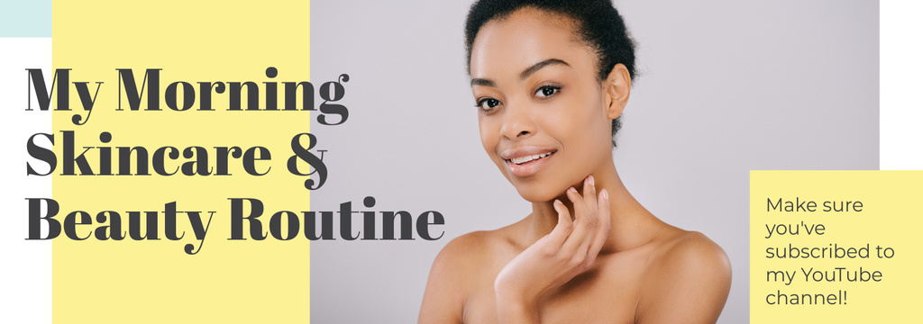 Platilla de diseño Skincare Routine Tips Woman with Glowing Skin Tumblr