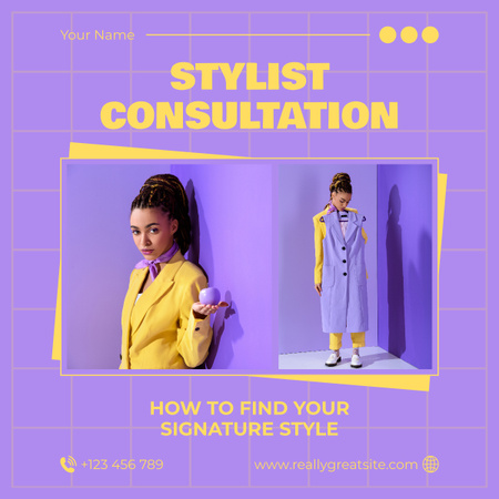 Pick Your Best Look with Fashion Stylist LinkedIn post Design Template