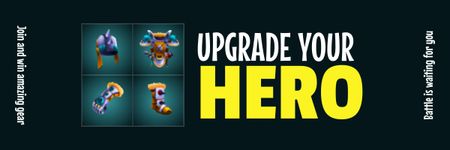 Game Characters Upgrade Email headerデザインテンプレート