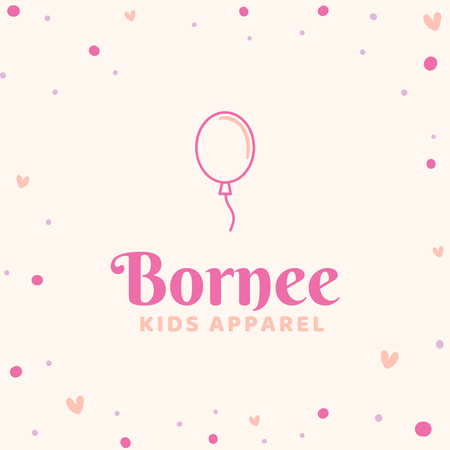 Kids Clothes Store Ad Logo Design Template