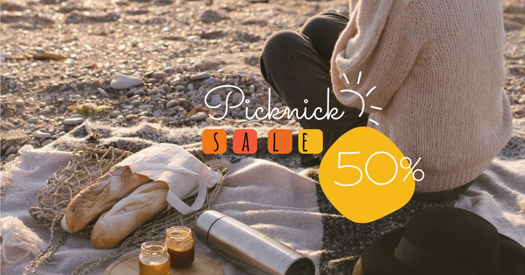Picnic at Sunset beach Facebook AD – шаблон для дизайну