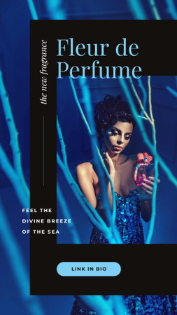 mulher aplicando perfume Instagram Story Modelo de Design
