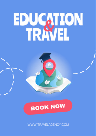 Designvorlage Educational Tours Announcement für Flyer A7