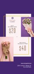 Florist Services Ad with White Flowers and Ribbons