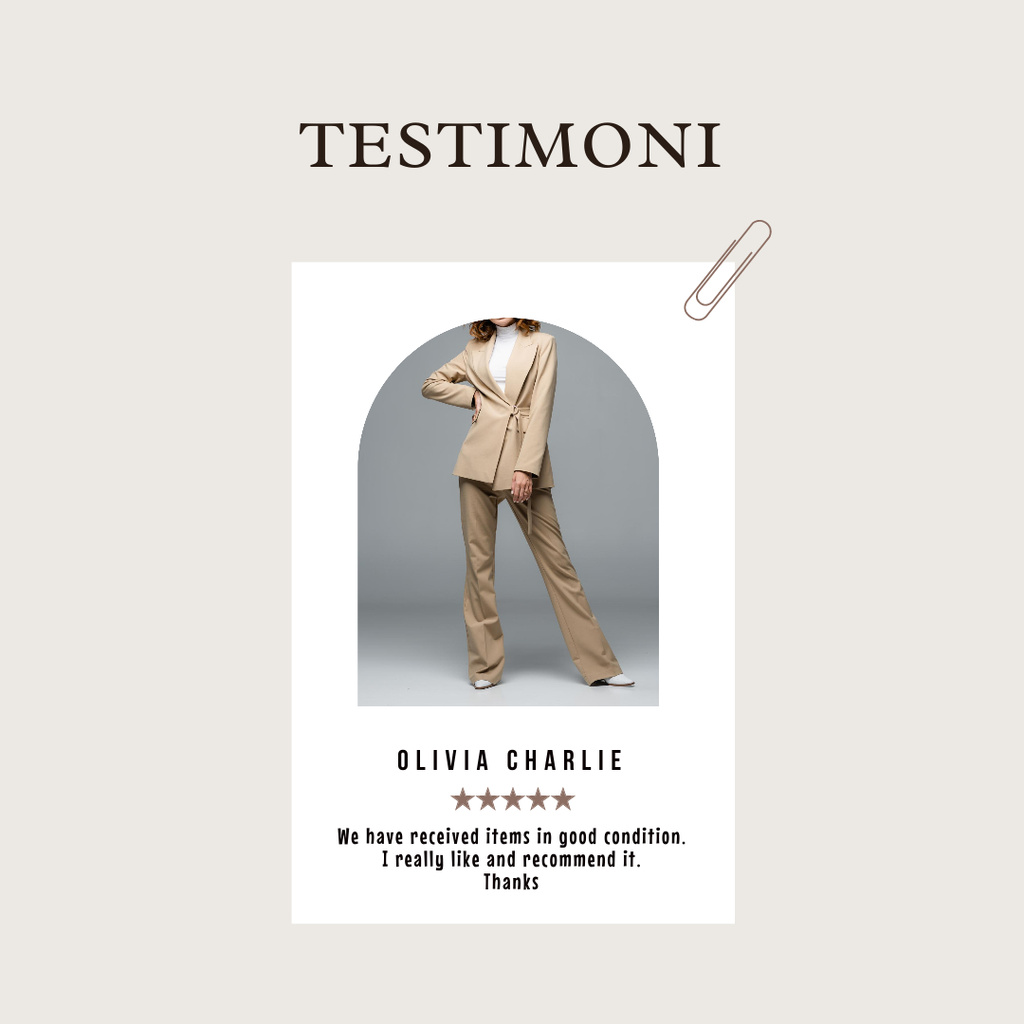 Fashion Store Review Instagram Modelo de Design