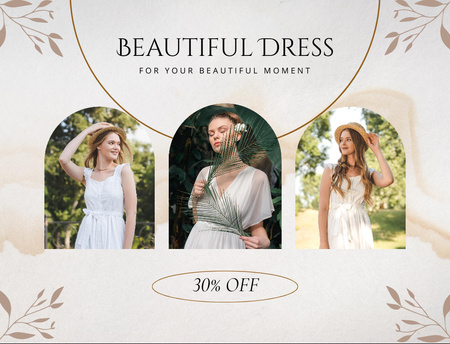 Fashion Dresses for Women Postcard 4.2x5.5in Design Template