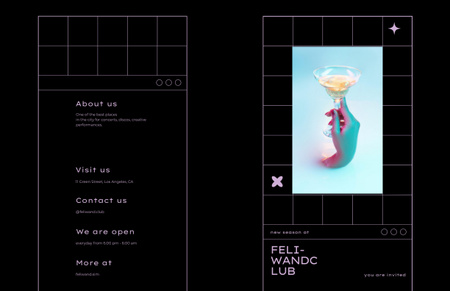 Platilla de diseño Nightclub Promotion with Cocktail Brochure 11x17in Bi-fold