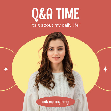 Platilla de diseño Ask Me Anything About Daily Life Instagram
