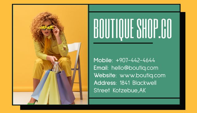 Loyalty Program by Fashion Boutique Business Card US – шаблон для дизайну