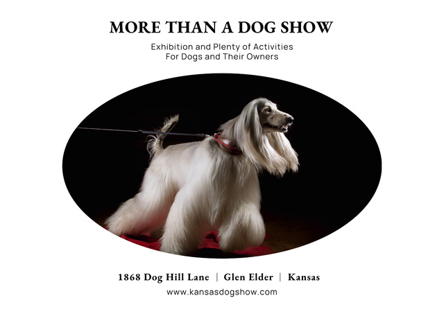 Announcement of Dog Show Poster A2 Horizontal Design Template