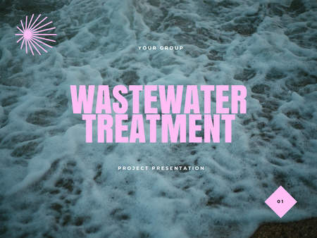 Wastewater Treatment Report Presentationデザインテンプレート