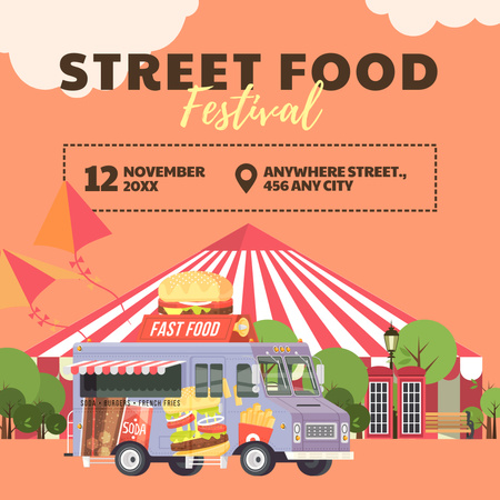 Street Food Festival Instagram Πρότυπο σχεδίασης