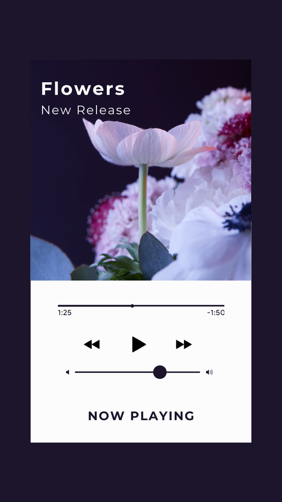 New Release About Flowers Instagram Story Modelo de Design