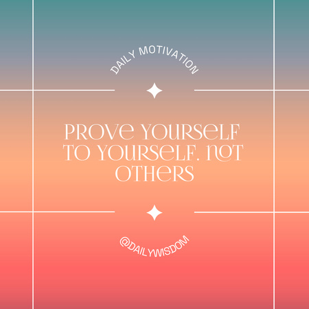 Inspiráló idézet a színátmenetről Instagram tervezősablon