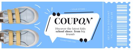Back to School Sale Announcement with Cute Shoes Coupon Design Template