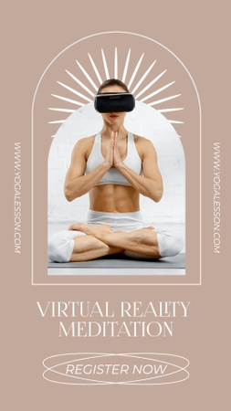 Plantilla de diseño de Yoga en Realidad Virtual Instagram Story 