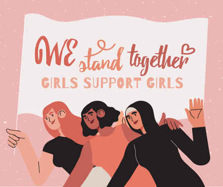 Plantilla de diseño de Sisterhood Promotion with Diverse Women Facebook 
