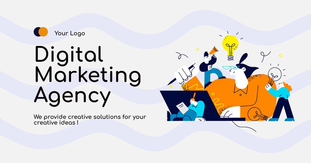 Designvorlage Insightful Digital Marketing Agency Services And Solutions für Facebook AD
