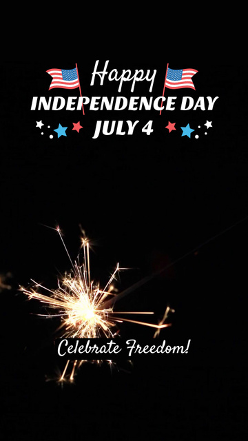 Congratulations on Independence Day with Bright Bengal Light TikTok Video Design Template