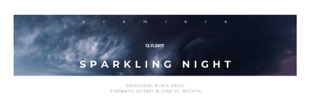 Plantilla de diseño de Sparkling night event Announcement Email header 