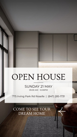 Modern House Open On Sunday For Property Review TikTok Video Design Template
