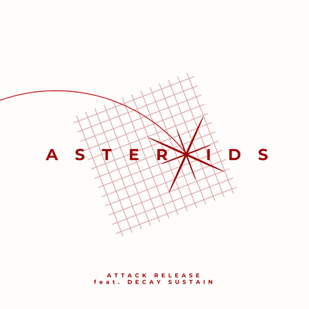 Ontwerpsjabloon van Album Cover van De naam van Album Asteroids White