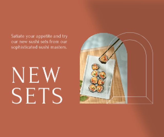Designvorlage Sushi set offer für Medium Rectangle