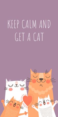 Platilla de diseño Adoption inspiration Funny Cat family Graphic