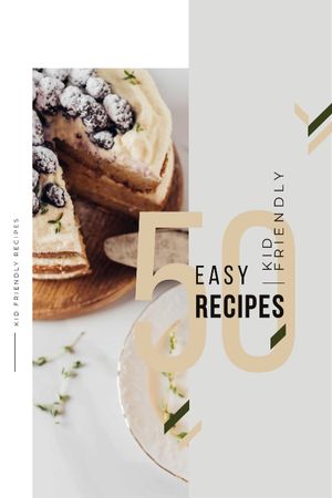 Посібник з рецептів Солодкий торт з ягодами Tumblr – шаблон для дизайну