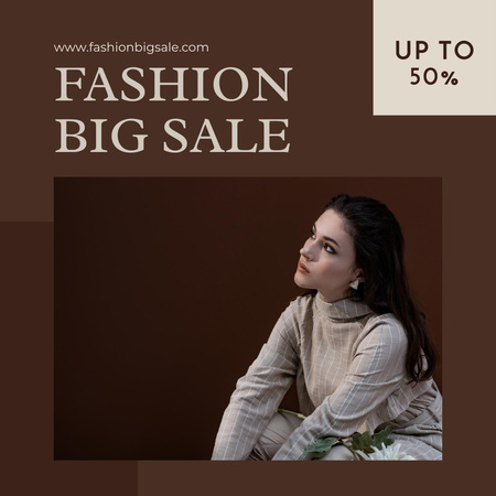 Ontwerpsjabloon van Instagram van Fashion Big Sale Announcement