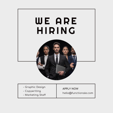 Marketing and Content Specialists Hiring Ad Instagram Design Template