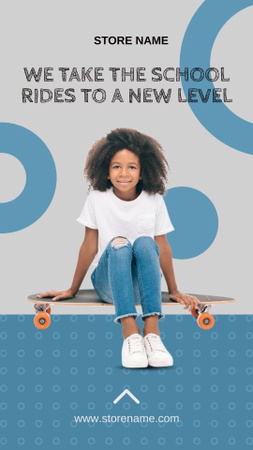 Ontwerpsjabloon van Instagram Video Story van Skateboard Shop Advertising