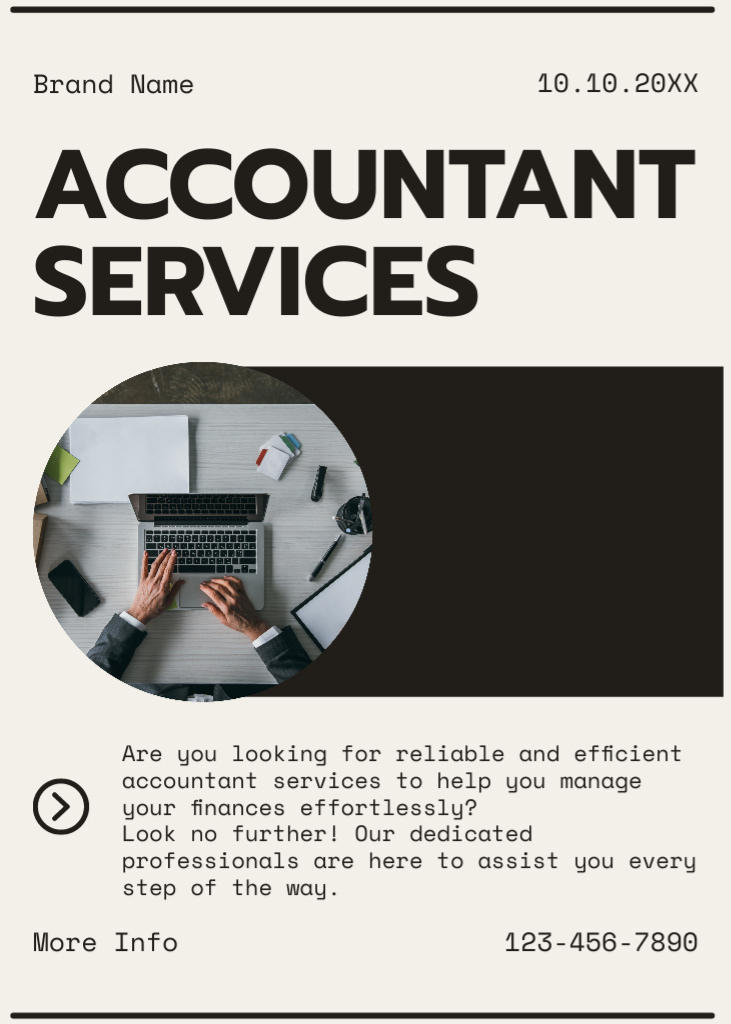 Offer of Accountant Services Flayer – шаблон для дизайна
