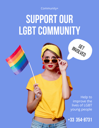 Template di design LGBT Community Invitation Poster 8.5x11in