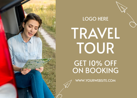 Travel Tour Booking Offer Card Design Template