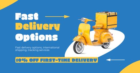 Discount on Fast Delivery Facebook AD Design Template