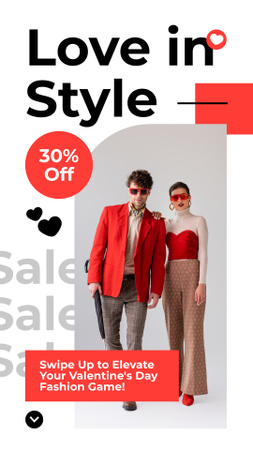 Стильные наряды на День святого Валентина Instagram Story – шаблон для дизайна