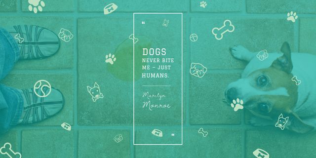 Designvorlage Dogs Quote with cute Puppy für Image
