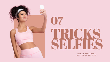 Tricks Selfies With Woman Youtube Thumbnail Design Template