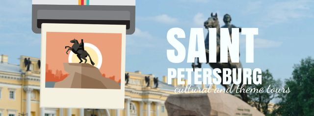 Plantilla de diseño de Saint Petersburg famous travelling spots Facebook Video cover 