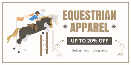 Platilla de diseño Durable Equestrian Apparel At Reduced Price Offer Twitter