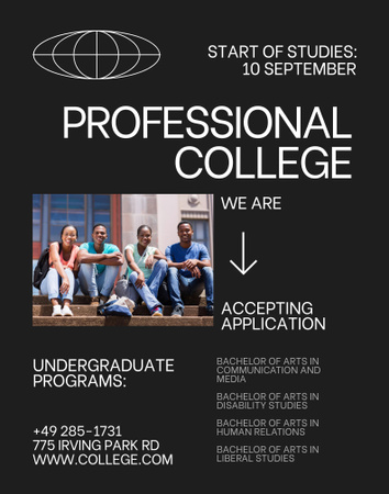 College Apply Announcement Poster 22x28in Design Template