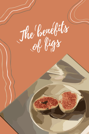 Fresh Figs on Plate Pinterest Design Template