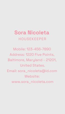 Cleaning Services Ad with Pink Detergent Business Card US Vertical tervezősablon