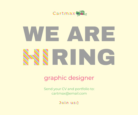 Graphic Designer Available Position  Facebookデザインテンプレート