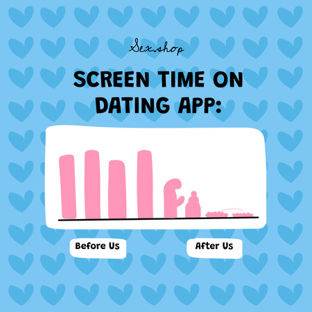 vicces vicc a dating app-ról Instagram tervezősablon