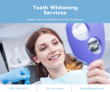 Teeth Whitening Service Offer Facebook Design Template